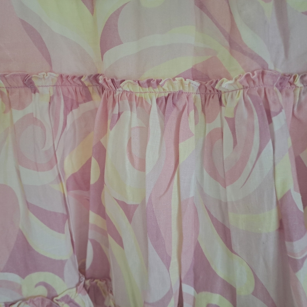 Hill House The Paz Skirt In Candy Keleidoscope Ruffle Tiered Skirt Size Medium - Picture 11 of 15